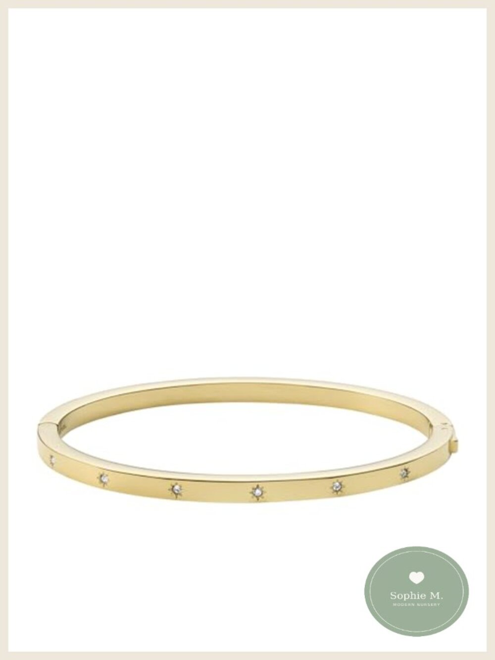 Gold Tone Stainless Steel Cuff Bracelet Push Button Clasp Polished